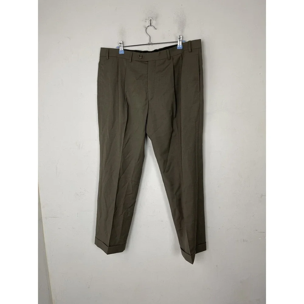 LRL Ralph Lauren Mens Dress Pants 38x29 Pleated High Performance Wool Fall Prep‎